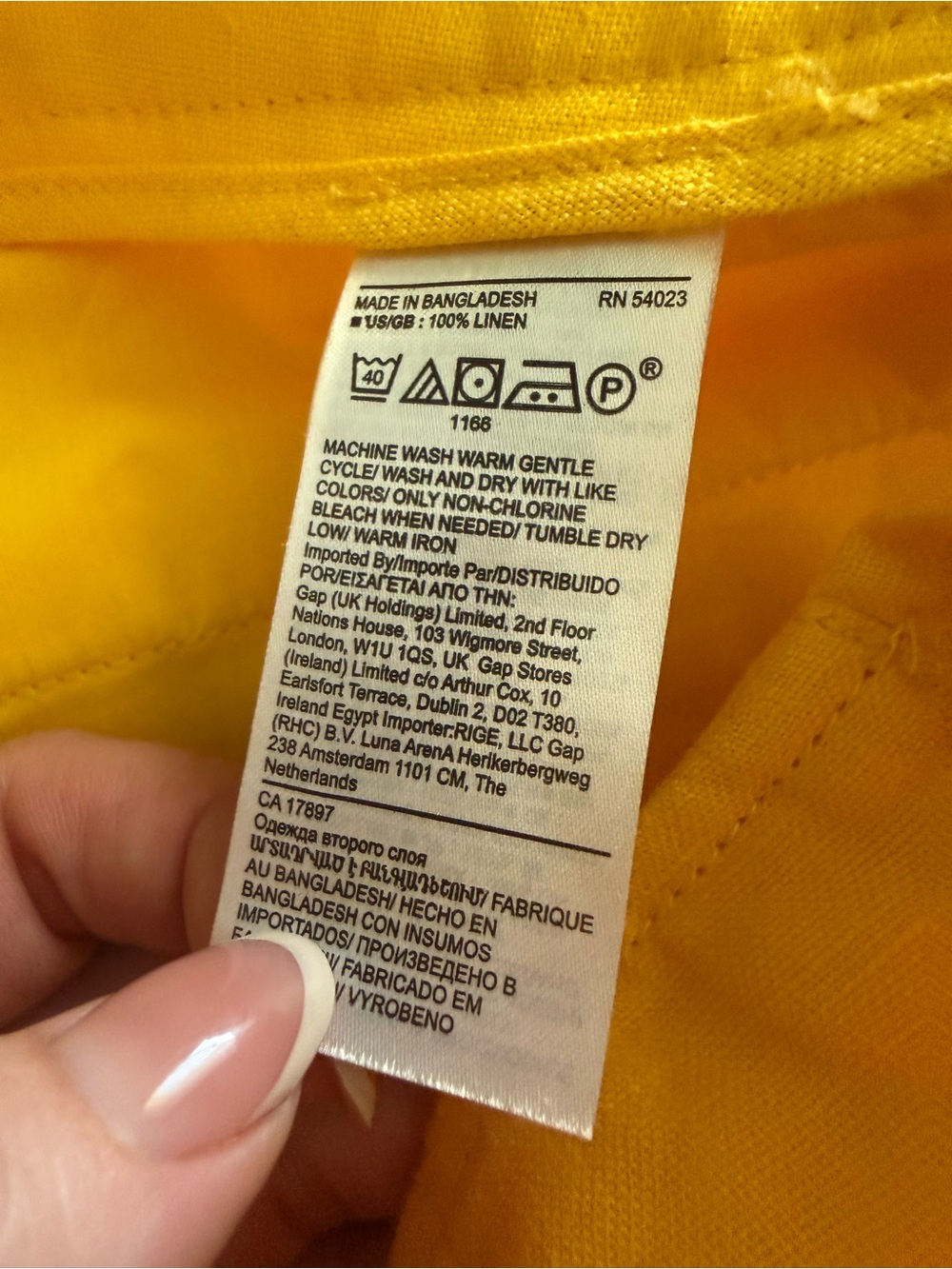 Yellow Linen Pleated Pants - Picture 3 of 9